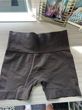 SET Active Brown High-Rise Seamless Bike Shorts
